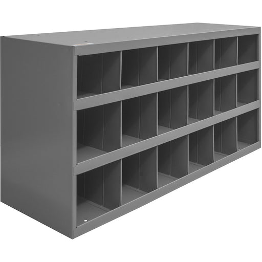 Storage Bin-Steel Cabinet 33-3/4 X19-1/4 X11-1/2, 18Bin  Gry - CA134