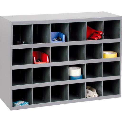 Storage Bin-Steel Cabinet 33-3/4 X 12 X 23-7/8 , 24 Bin Grey - CA136