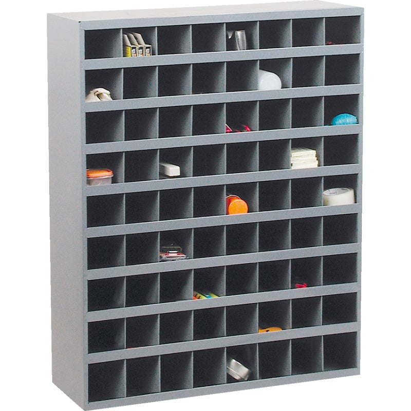 Storage Bin-Steel Cabinet 33-3/4 X 12 X 42, 72 Bin Grey - CA154