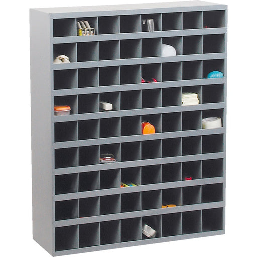 Storage Bin-Steel Cabinet 33-3/4 X 12 X 42, 72 Bin Grey - CA154