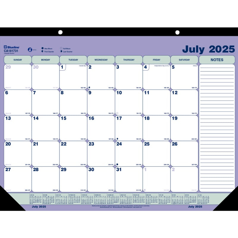 Calendar Pad-Academic Desk Monthly 21-1/4X16 Eng 2024/2025 - CA181731
