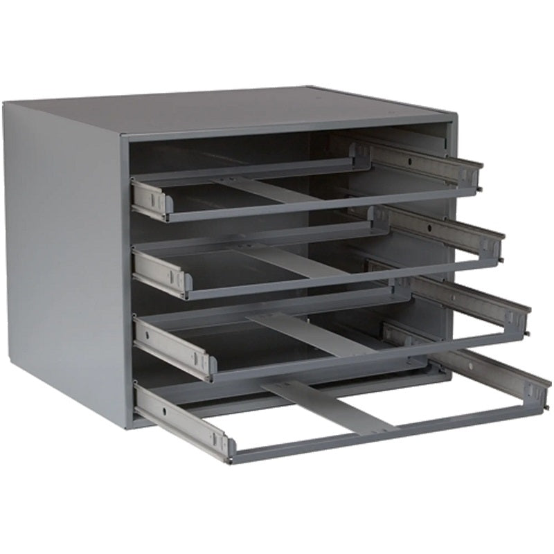 Compartment Box Cabinet-Steel 20 X 15-3/4 X 15, 4 Slots Grey - CA965