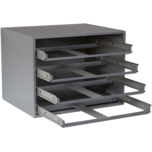 Compartment Box Cabinet-Steel 20 X 15-3/4 X 15, 4 Slots Grey - CA965