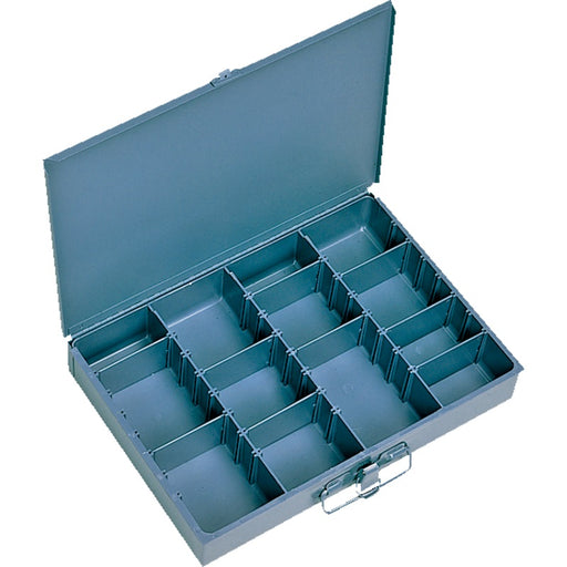 Compartment Box-Steel With Variable Slot Dividers, Grey - CA977