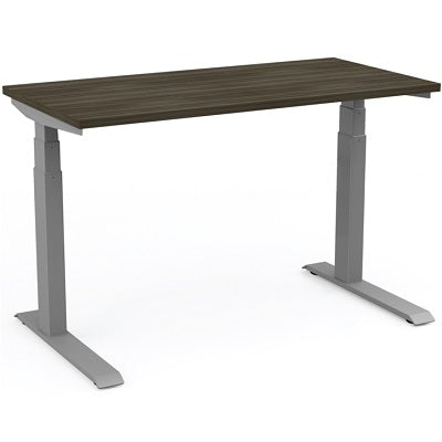 Desk-Calypso, Height Adjustable 48"X24" Grey Dusk - CAL-2448TBL-2L-GD-SL