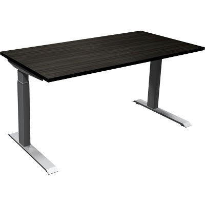 Desk-Calypso, Height Adjustable 60"X30" Grey Dusk - CAL-3060TBL-2L-GD-SL