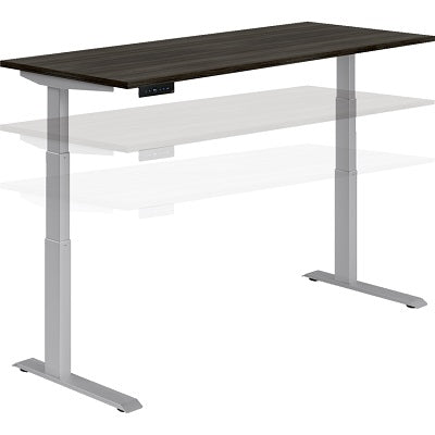 Desk-Calypso, Height Adjustable 72"X30" Grey Dusk - CAL-3072TBL-2L-GD-SL