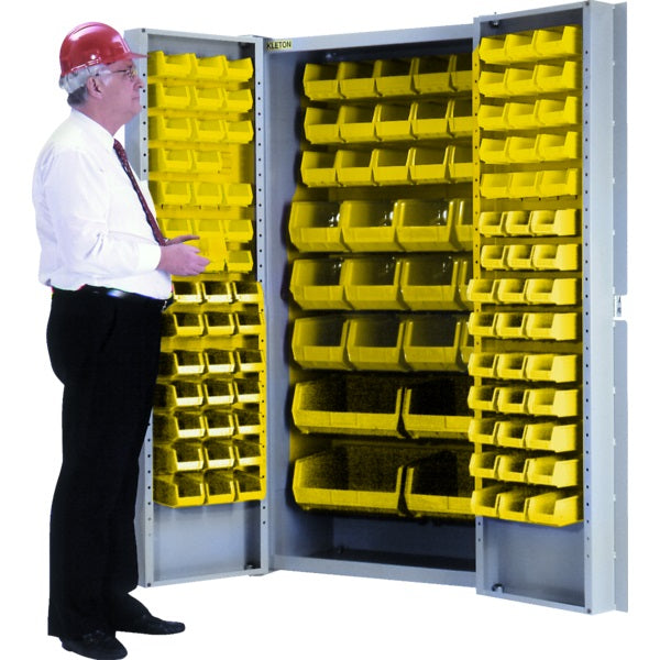 Storage Bin Cabinet-Combination Yellow Bins - CB445
