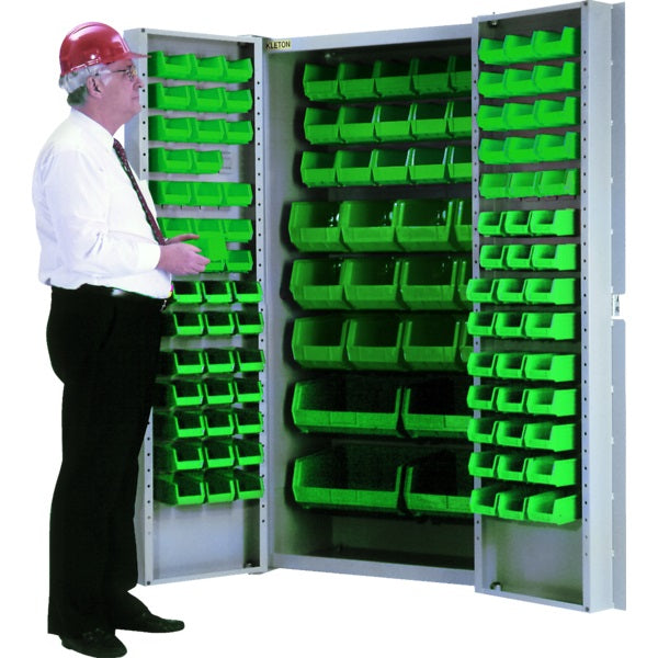 Storage Bin Cabinet-Combination Green Bins - CB691