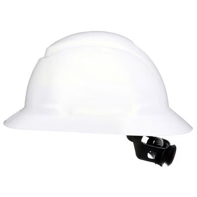 Hard Hat-Ratchet Adjustment, Non-Vented, Full-Brim, White - CHH-FB-R-W6-SL