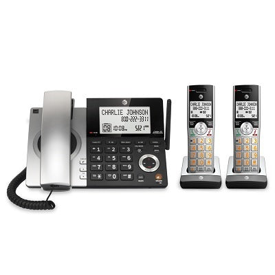 Telephone-At&T W/Answering & 2 Cordless Handsets Dect 6.0 - CL84207