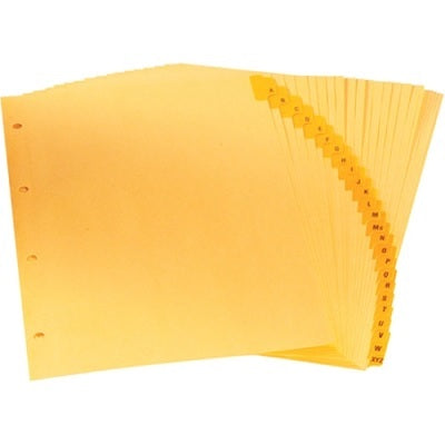 Index Dividers-Printed Tab 14X8.5  A-Z, 25/Set - CR217