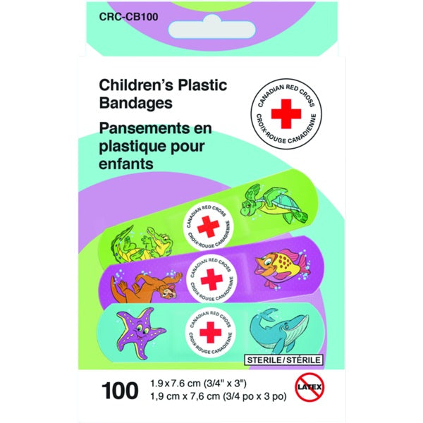 Bandages-Childrens 3/4" X 3", 100/Box - CRC-CB100