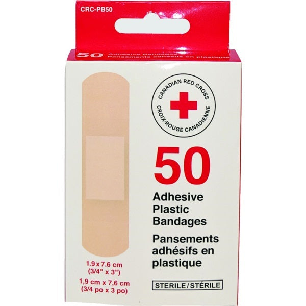 Bandages-Canadian Red Cross Plastic 50/Bx - CRC-PB50