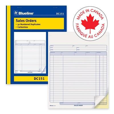 Forms-Ncr, Sales Order 8-1/2X11, 50 Duplicate English - DC151
