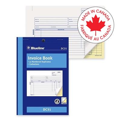 Forms-Ncr, Invoice 5-3/8X8, 50 Duplicate English - DC31