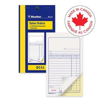 Forms-Ncr, Sales Order 3-1/2X6-1/2, 50 Duplicate English - DC41