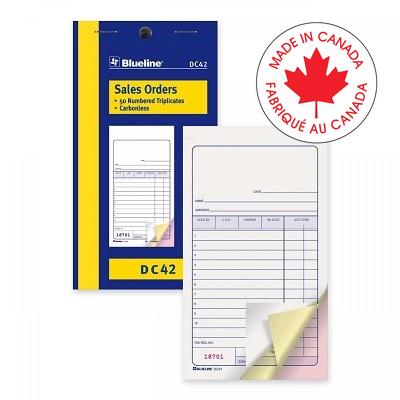 Forms-Ncr, Sales Order 3-1/2X6-1/2, 50 Triplicate English - DC42