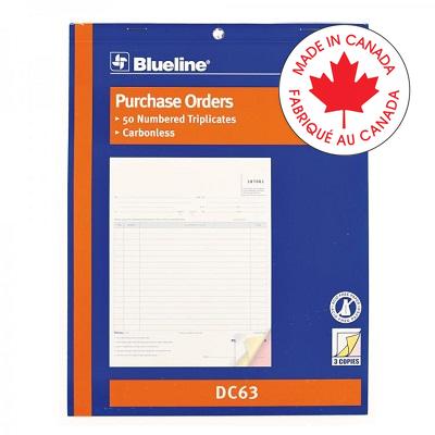 Forms-Ncr, Purchase Order 8.5X11, 50 Triplicate English - DC63