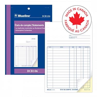 Forms-Ncr, Statement 5-3/8 X 8, 50 Duplicate Bilingual - DCB106