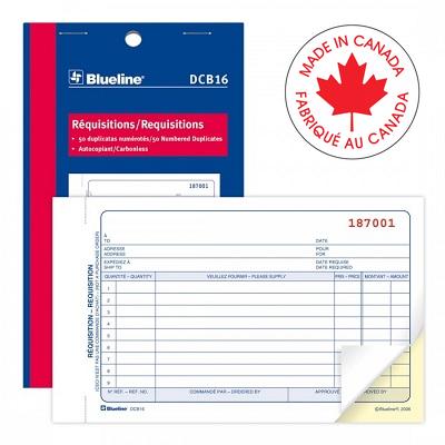 Forms-Ncr, Requisition 4-1/4 X 7, 50 Duplicate Bilingual - DCB16