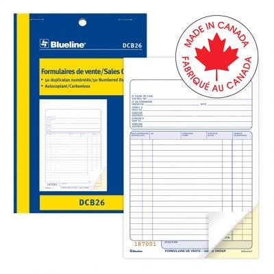 Forms-Ncr, Sales Order 5-3/8X8, 50 Duplicate Bilingual - DCB26