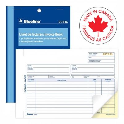 Forms-Ncr, Invoice 5-3/8X8, 50 Duplicate Bilingual - DCB36