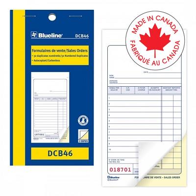 Forms-Ncr, Sales Order 3-1/2X6-1/2, 50 Duplicate Bilingual - DCB46