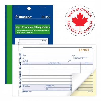 Forms-Ncr, Delivery Receipt 4-1/4X7 Duplicate Bilingual - DCB56