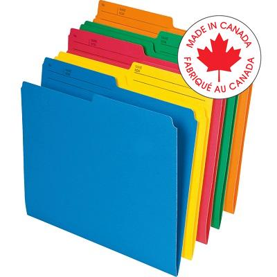 File Folder-Letter, 1/2 Cut Reversible, Assorted 10/Pk - DCP415-10
