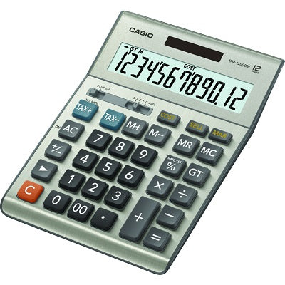 Calculator-Desktop 12 Digit, Dual Power, Xl Angled Display - DM-1200BM