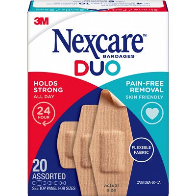 Bandages-Nexcare Duo 20 Assorted Sizes - DSA-20-CA