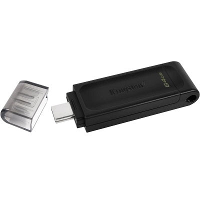 Flash Drive-Kingston Datatraveler Usb-C 3.2 Gen 1, 64Gb - DT70-64GBCR
