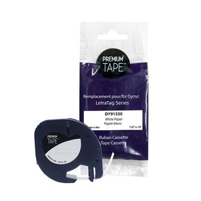 Tape-Dymo 91330 Compatible Paper 12Mm, Black On White - DY91330