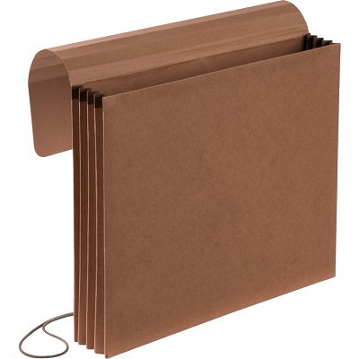 Wallet-Expanding, Letter, 3-1/2" Exp. Red Fibre 5/Pk - E19-4-B5