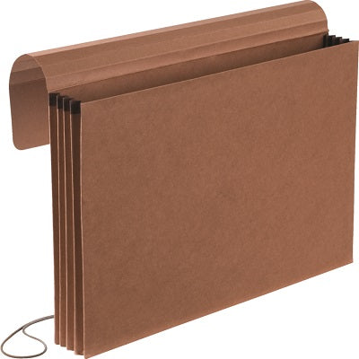 Wallet-Expanding, Legal, 3-1/2" Exp. Red Fibre 5/Pk - E22-4-B5