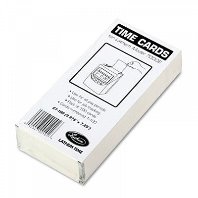 Time Cards-Universal For 7500E 3.25X8" English - E7