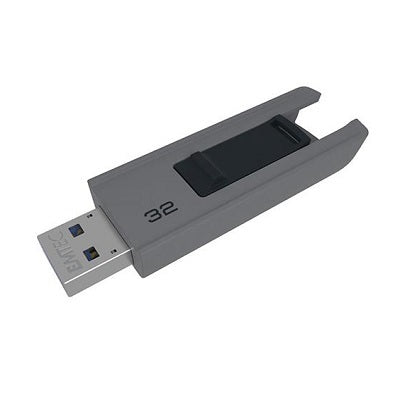 Flash Drive-Emtec B250 Slide Usb 3.1 32Gb, Matte Grey - ECMMD32GB253