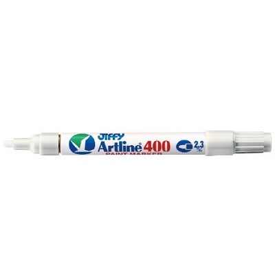 Marker-Paint, Artline, Medium Bullet Tip, White - EK400-10