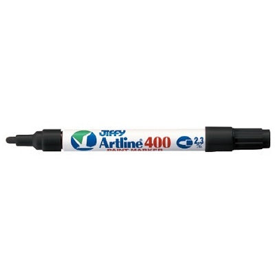 Marker-Paint, Artline, Medium Bullet Tip, Black - EK400-1