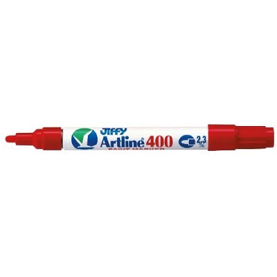 Marker-Paint, Artline, Medium Bullet Tip, Red -Jk400 - EK400-2