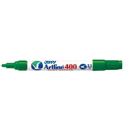 Marker-Paint, Artline, Medium Bullet Tip, Green - EK400-4
