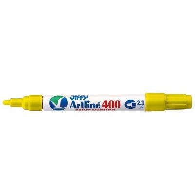 Marker-Paint, Artline, Medium Bullet Tip, Yellow - EK400-7