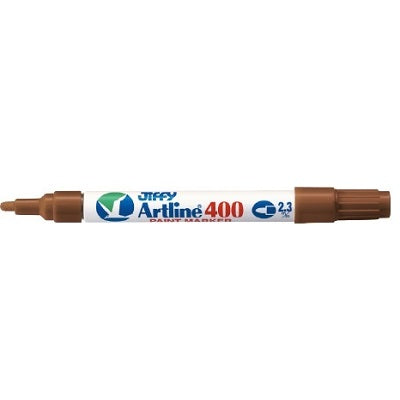 Marker-Paint, Artline, Medium Bullet Tip, Brown - EK400-8