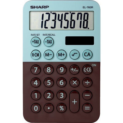 Calculator-Sharp, Desktop Twin Power, 8-Digit Display, Mint - EL760RBMT
