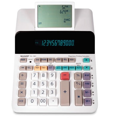 Calculator-Sharp, Paperless, 12 Digit Fluorescent Display - ELDP9001