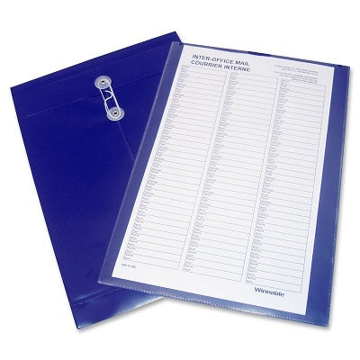 Envelope-Interoffice Poly 15X10X1.25" Expansion, Dark Blue - EN-12-DB