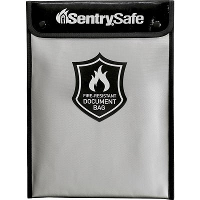 Document Saver-Sentry Fire Resistant Bag Large Grey/Black - FBWLZ0SSC