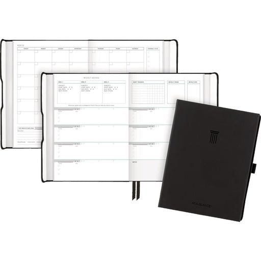 Planner-Undated Weekly/Monthly Foundation 8-1/2X6-3/4 Black - FD-200-05