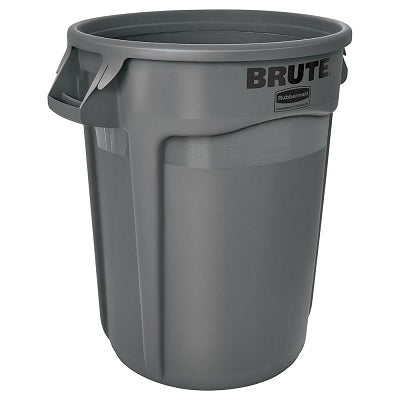 Garbage Can-Brute Plastic, Round 32Gal/121L Grey - FG263200GRAY